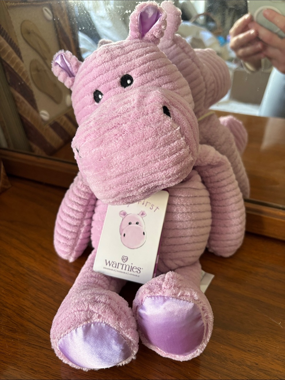 Warmies Pink Plush Hippo